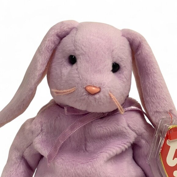 TY Beanie Babies "Floppity" The Purple Bunny 8" Plush Toy Collectible 1996 NWT - Picture 6 of 6